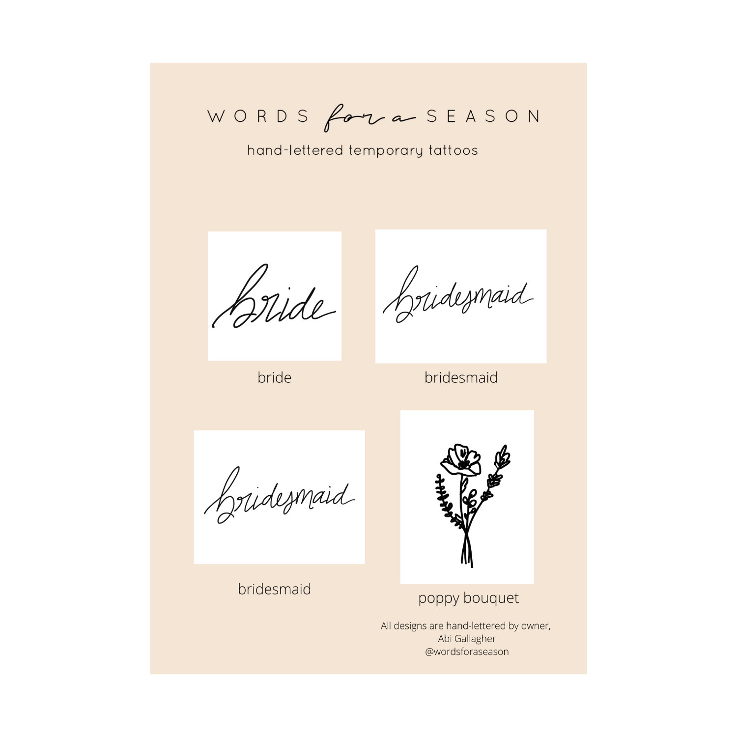 Bridal (4pk) | Words for a Season