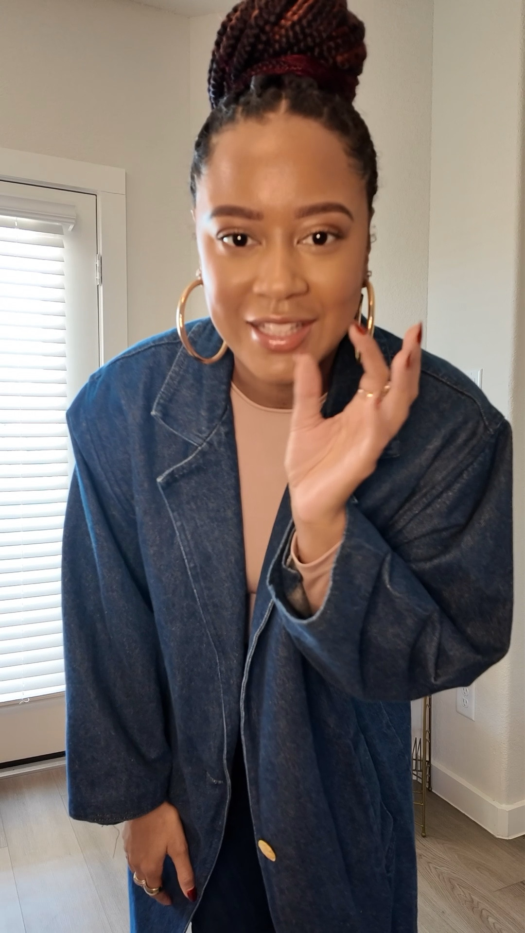 Denim on denim. Love this thrifted denim coat. Wearing Levi jeans  

#LTKootd