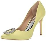 Badgley Mischka Women's Cher Pump, Lemon Lime Satin, 5.5 | Amazon (US)