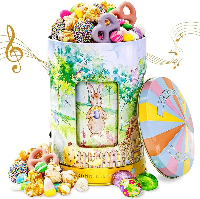 Easter Gift Tin, Musical Carousel with Spring Candy Assortment – Plays Holiday Music, Chocolate... | Amazon (US)