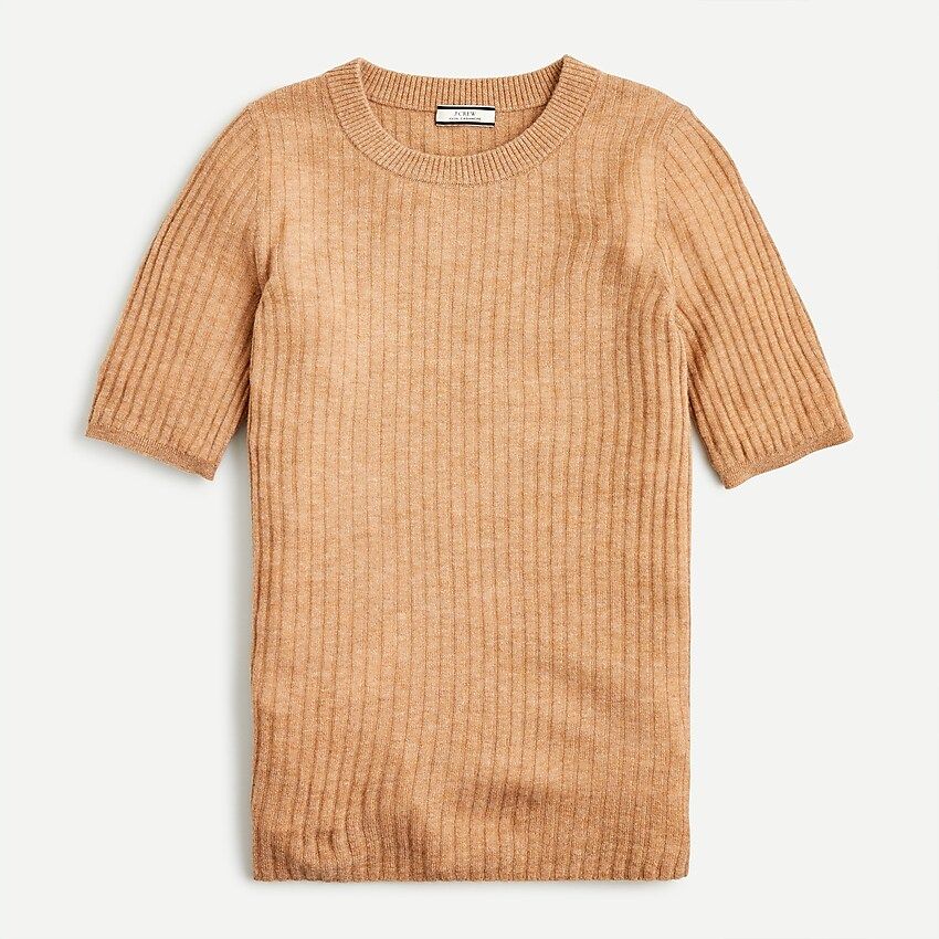 Featherweight ribbed cashmere T-shirt | J.Crew US