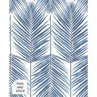 Paradise Palm Coastal Blue Botanical Vinyl Peel & Stick Wallpaper Roll (Covers 30.75 Sq. Ft.) | The Home Depot