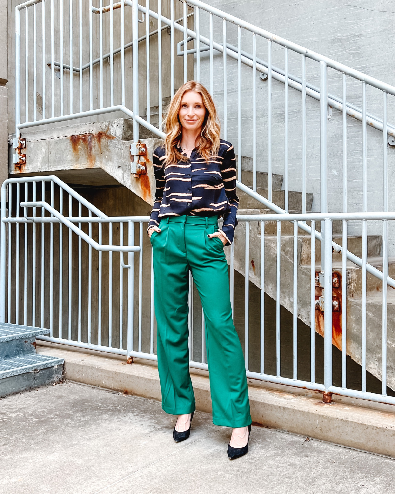 green work pants, button down, H&M, work outfit 

#LTKworkwear #LTKunder50 #LTKSeasonal