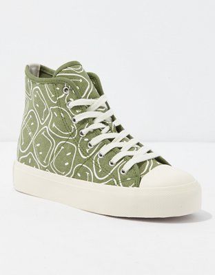AE Platform Smiley® High-Top Sneaker | American Eagle Outfitters (US & CA)