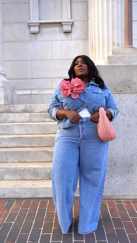 This denim on denim look is such a statement. From the accessories to the fit, this outfit is unforgettable! I mean, look at that cutie flower on my jacket💐 Obsessed.

plus size fashion, denim on denim, spring outfit inspo, summer vacation, plus size fashion, fashion trends, two piece, mid size, plus size

#LTKfindsunder100 #LTKplussize #LTKsalealert