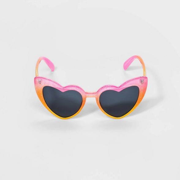 Girls' Heart Shape Sunglasses - Cat & Jack™ Pink | Target