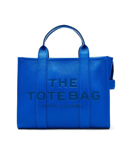 Marc Jacobs Women's The Leather Medium Tote Bag, Cobalt, One Size | Amazon (US)