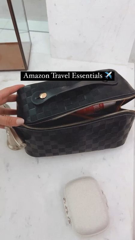 Amazon travel essentials 
The perfect bag for your skincare, make up, and vitamin holder 
Compact and cute 
Makes a great Christmas gift

#LTKover40 #LTKstyletip #LTKtravel