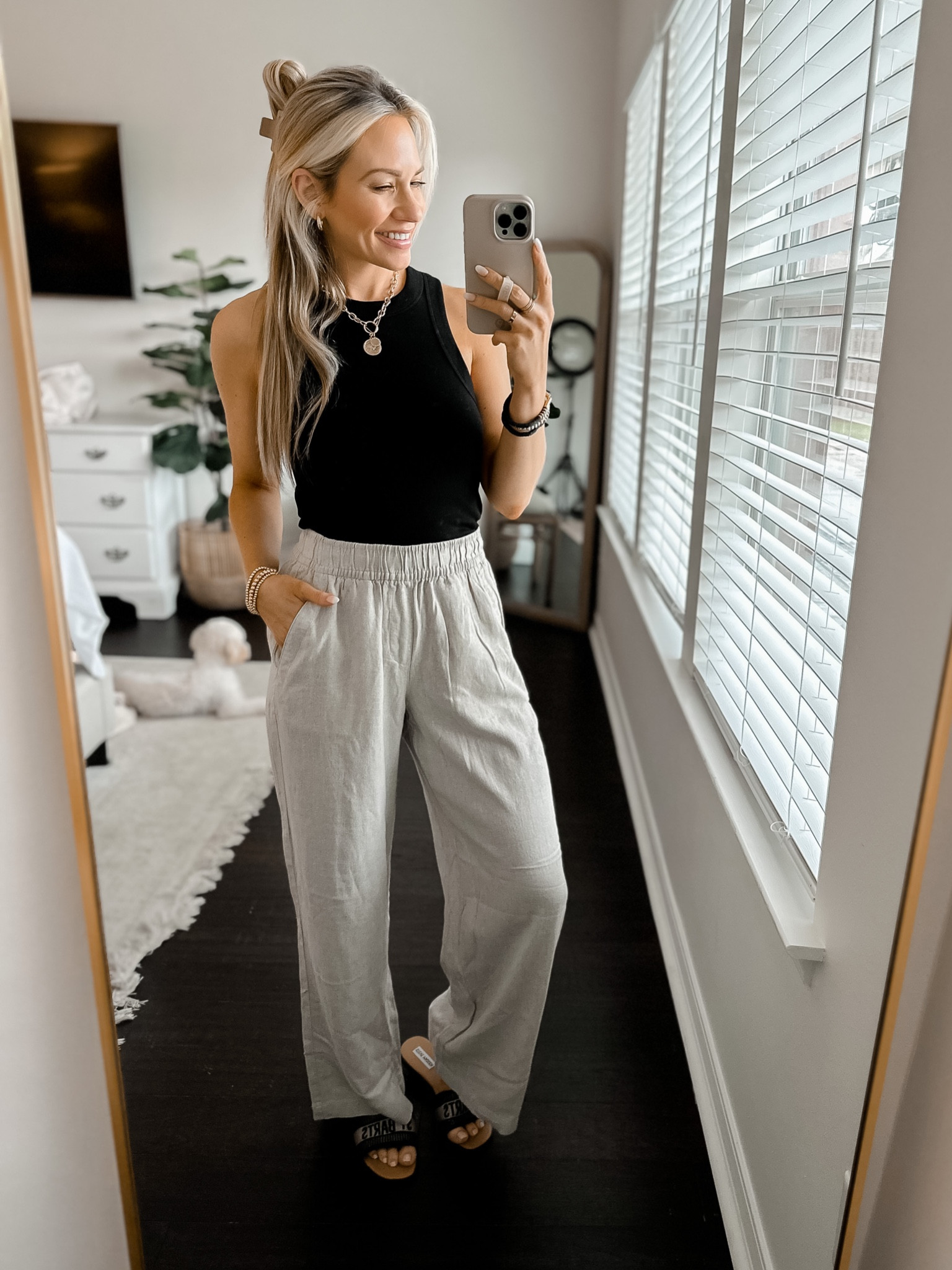 High-Waisted Linen-Blend Wide-Leg … curated on LTK