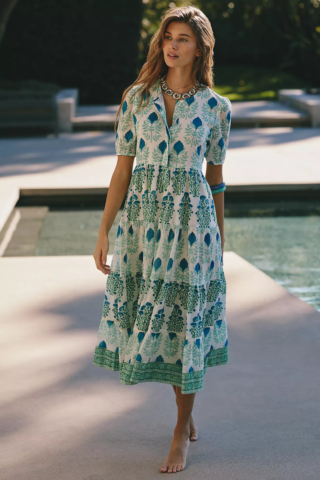 Ro's Garden Daphne Midi Dress | Anthropologie (US)