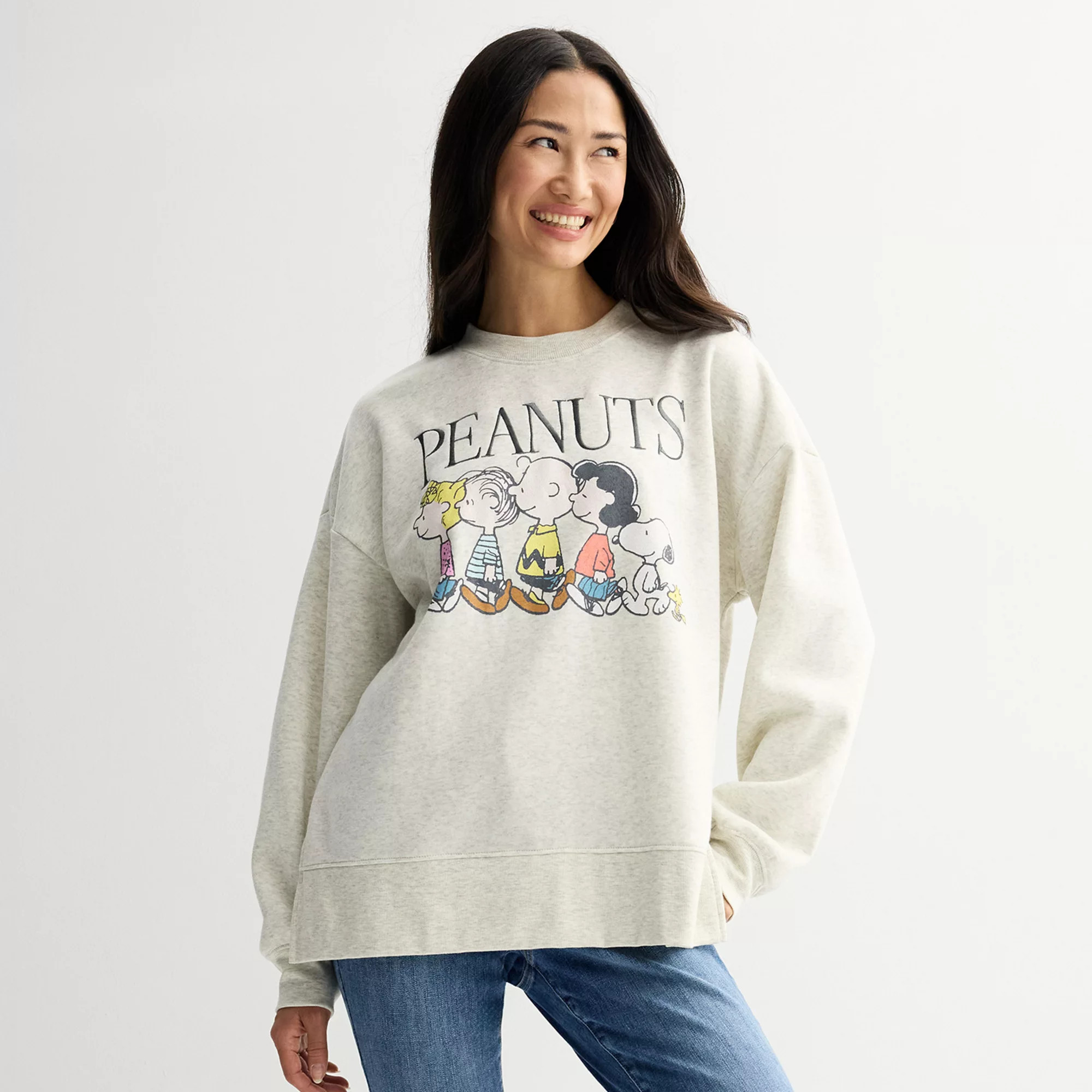 Juniors' Peanuts Character Lineup Graphic Pullover | Kohl's
