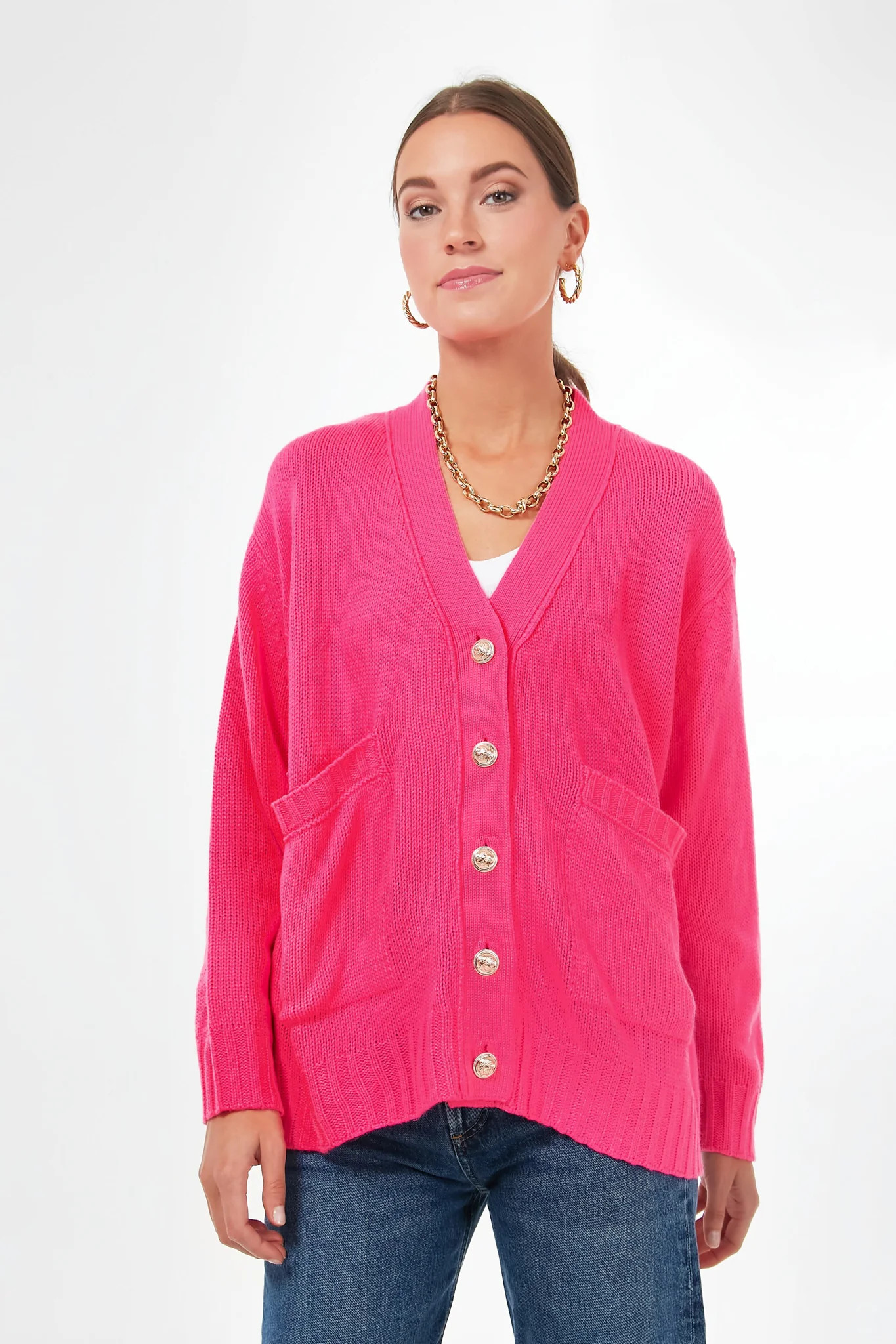 Hot Pink Slone Cardigan | Tuckernuck (US)