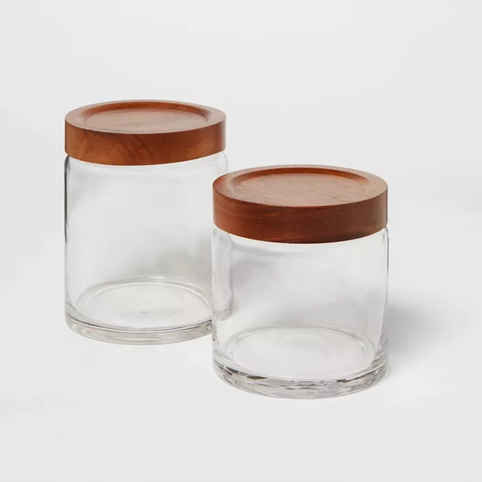 Canister Acacia/Glass Medium - Threshold™ | Target