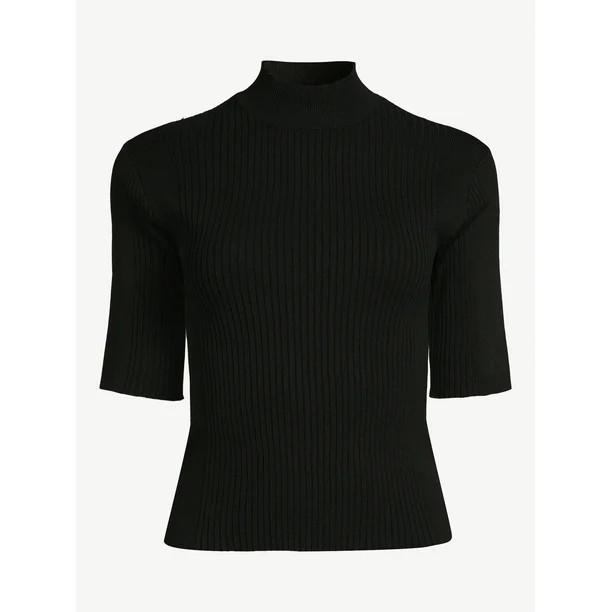 Scoop Women's Mock Neck Top, Sizes XS-2XL | Walmart (US)