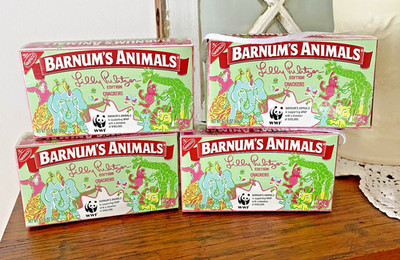4 LILLY PULITZER Special Edition Barnum's ANIMAL CRACKERS Box Year of the Tiger | eBay US