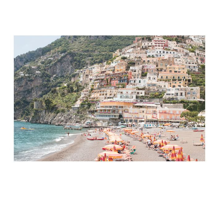 Beach Days in Positano Framed Print by Rebecca Plotnick | Pottery Barn (US)