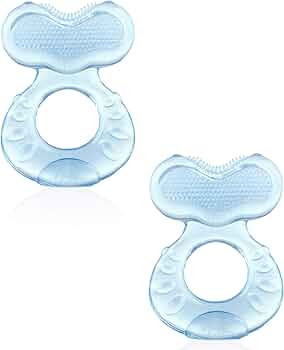 Nuby Silicone Teethe-EEZ Teether with Bristles (Blue-2 Count) | Amazon (US)