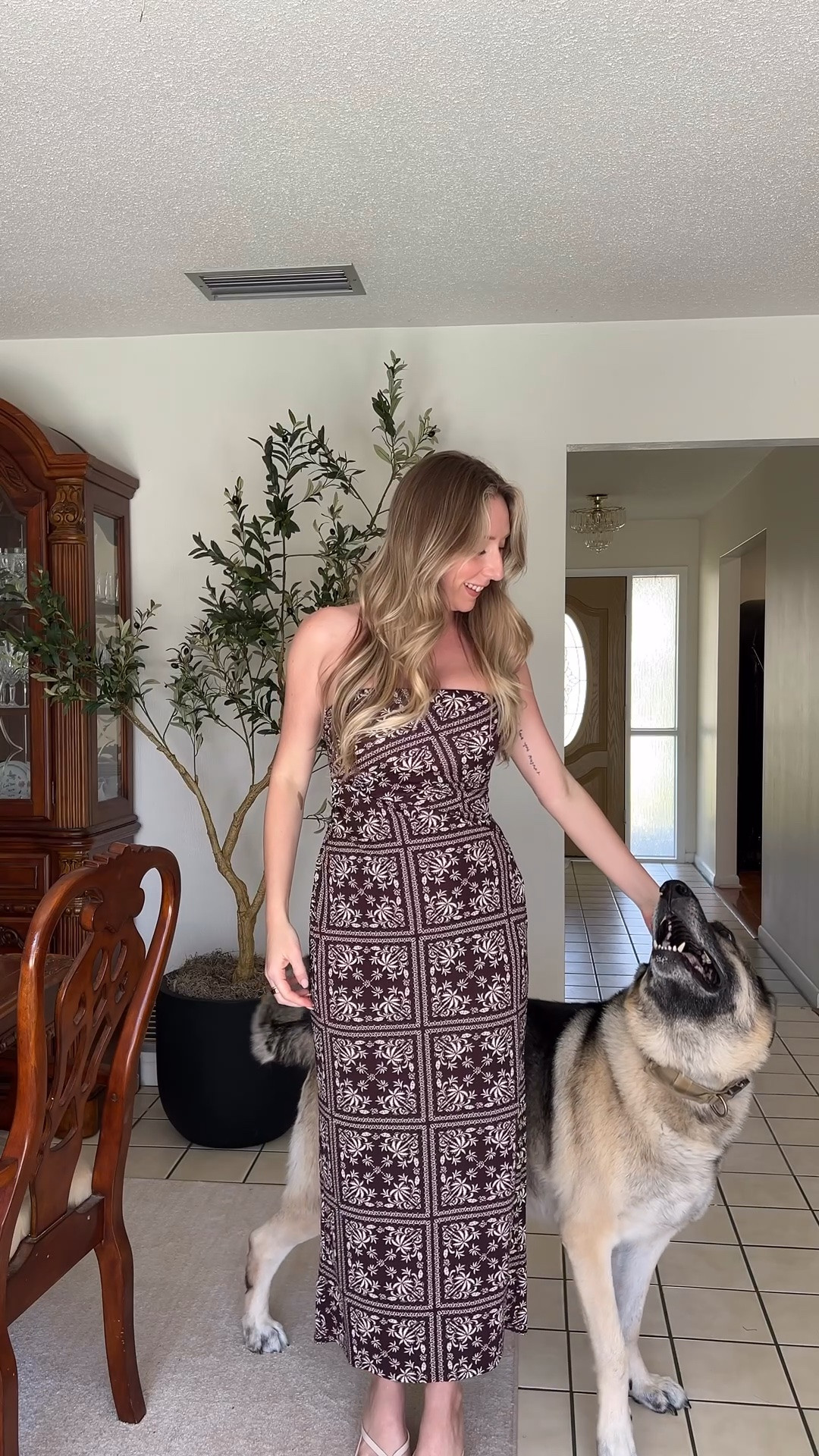 Amazon summer strapless midi dress
