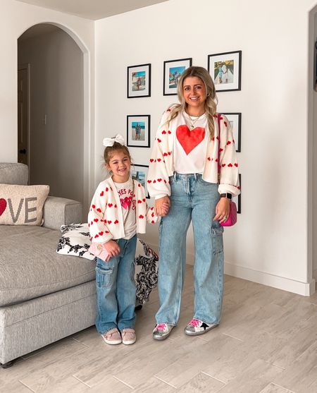 Matching mommy and me
Valentine’s Day outfits 💗
Tee small
Cardigan I sized up in kids 
Cargo jeans 0 petite 
Golden goose sneakers 
Old navy outfits 
Girls Valentine’s Day outfit 
Valentine’s Day outfit inspo 
Casual outfit inspo 

#LTKfamily #LTKsalealert #LTKfindsunder100