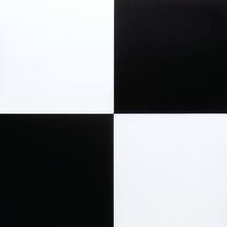TrafficMaster Black and White 4 MIL x 12 in. W x 12 in. L Peel and Stick Water Resistant Vinyl Ti... | The Home Depot