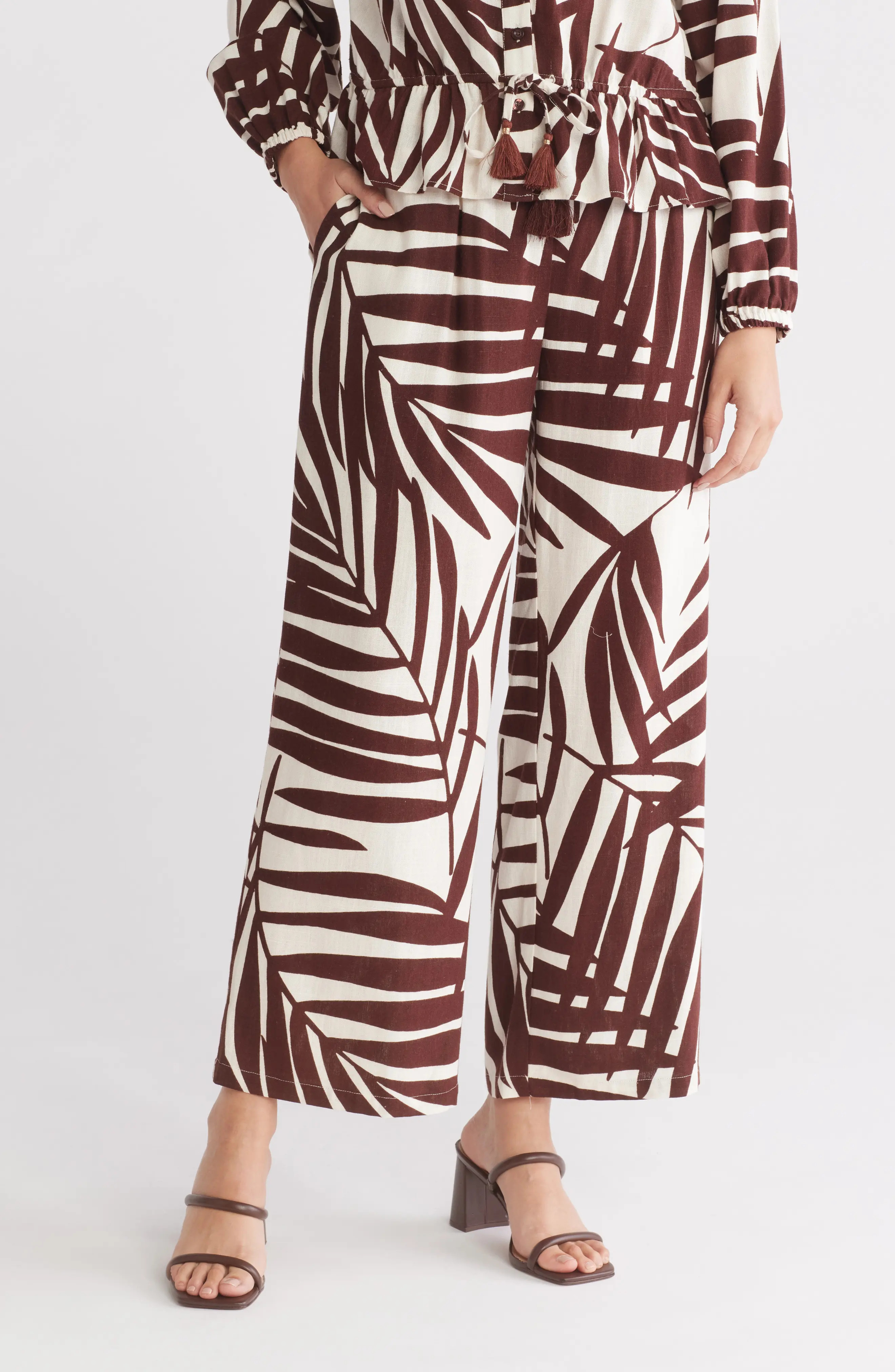 Palm Print Pull-On Pants (Women) | Nordstromrack | Nordstrom Rack