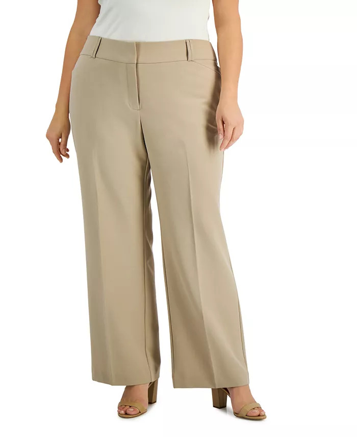 Plus & Petite Plus Size Curvy Bootcut Tummy-Control Pants,  Created for Macy's | Macys (US)