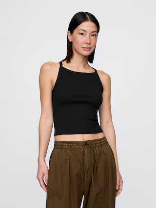 Modern Apron-Neck Crop Tank Top | Gap (US)