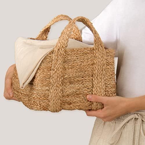 GooBloo Woven Basket 100% Jute - 10” x 7” - Set of 2- Storage Basket for Living Room, Toys, Storage, | Amazon (US)