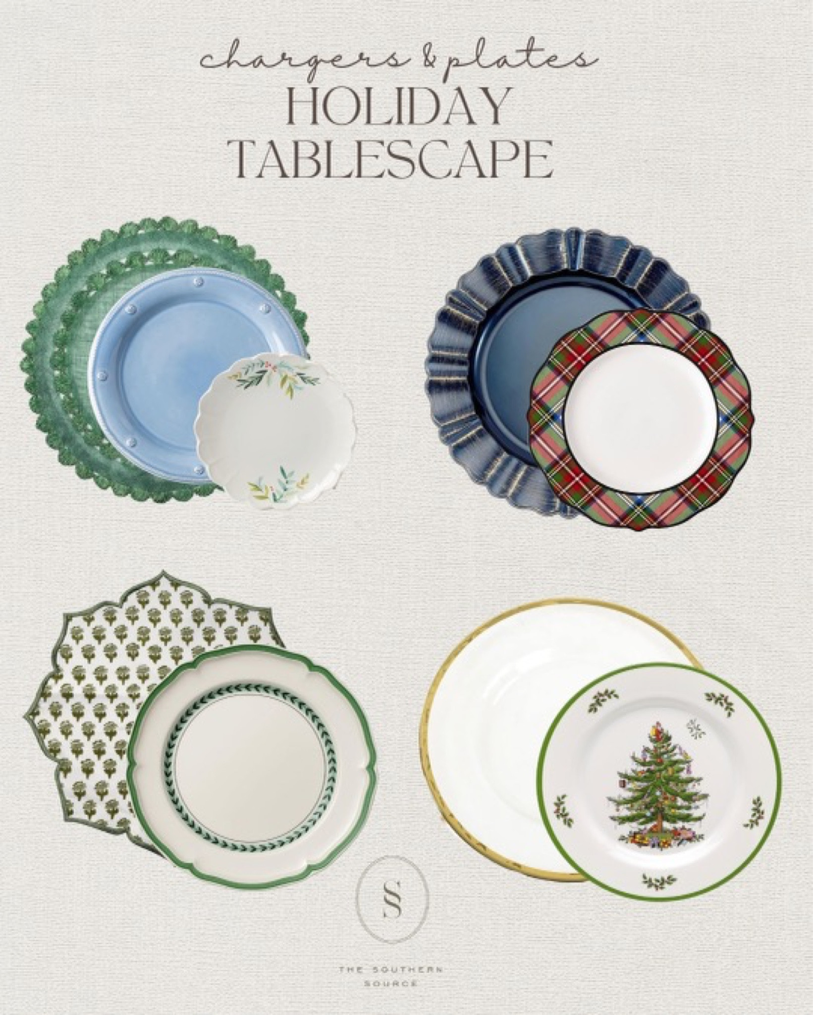 Amazon Holiday Tablescape, Chargers & Plates 

#LTKhome #LTKHoliday #LTKSeasonal