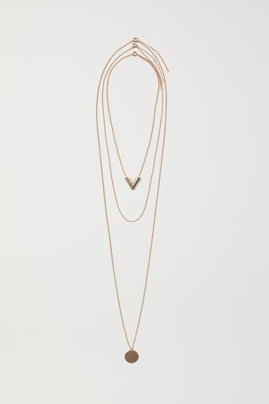 H & M - 3-pack Necklaces - Gold | H&M (US + CA)