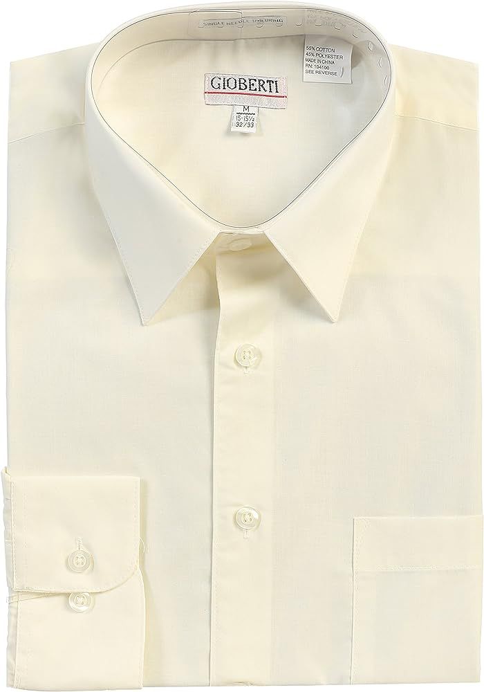 Gioberti Men's Long Sleeve Solid Dress Shirt | Amazon (US)