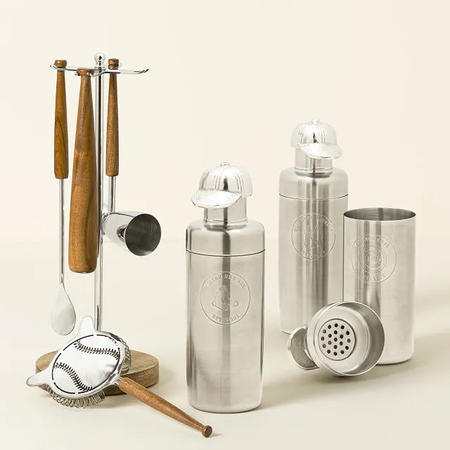 Batter Up MLB Cocktail Shaker & Bar Tool Set | UncommonGoods