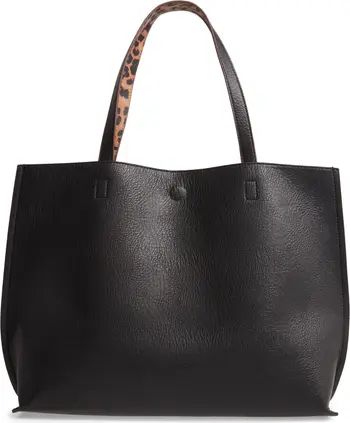 Street Level Reversible Faux Leather Tote & Wristlet | Nordstrom | Nordstrom