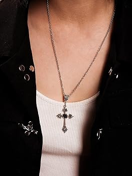 Sacina Gothic Cross Necklace, Cross Choker, Cross Necklace for Women, Goth Necklaces, Halloween C... | Amazon (US)