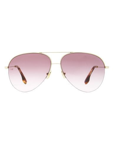 Victoria Beckham Victoria Beckham Aviator Vb90s Sunglasses Woman Sunglasses Gold Size 62 Metal, Acetate | YOOX (US)