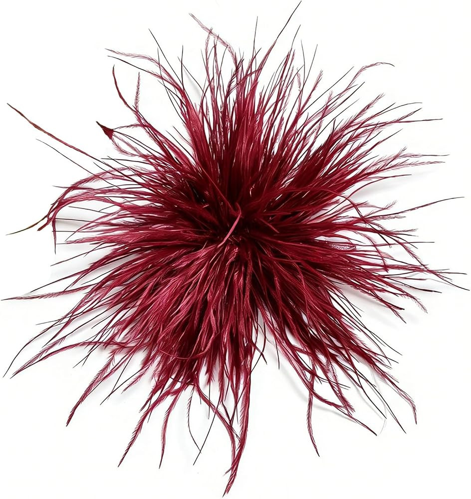 Feather Flower Large Brooch Pin for Women Dainty Elegant Feather Oversized Floral Lapel Pins Cors... | Amazon (US)