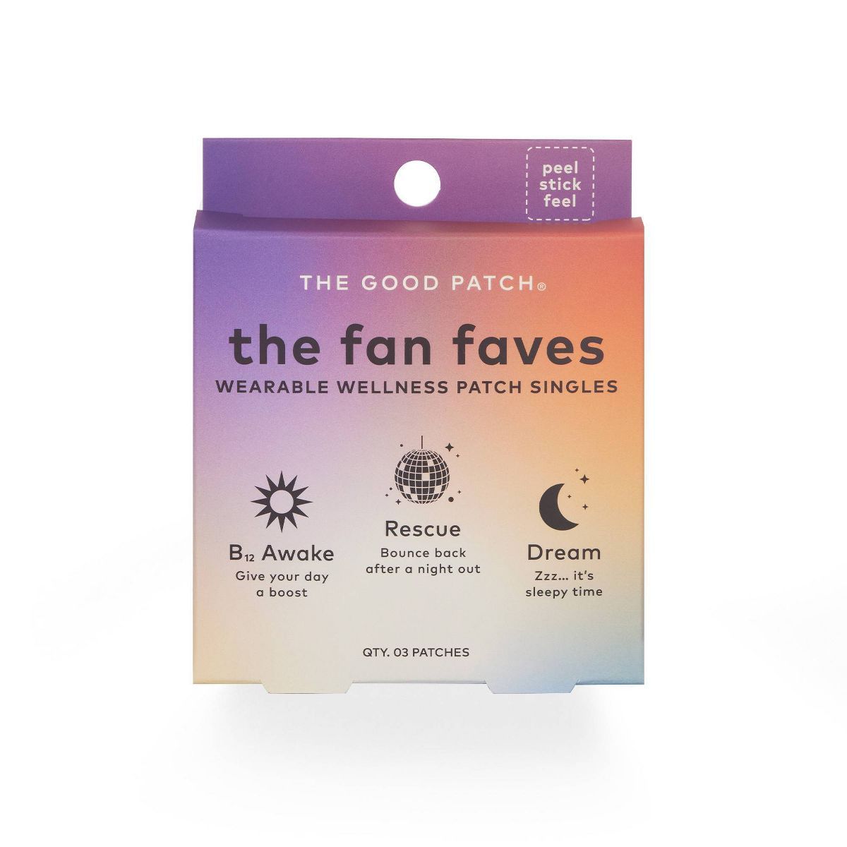 The Good Patch Fan Faves Set Plant-Based Vegan Wellness Patch - 3ct | Target