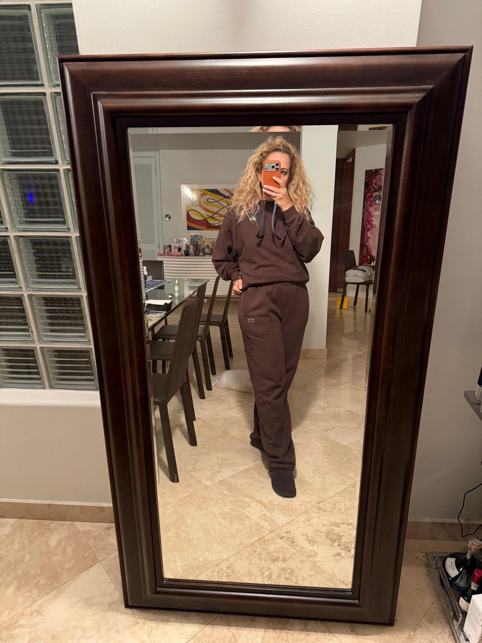 This cozy set in dark brown is perfect for lounging and travrling. Wearing a size M.

#LTKActive #LTKootd #LTKMidsize