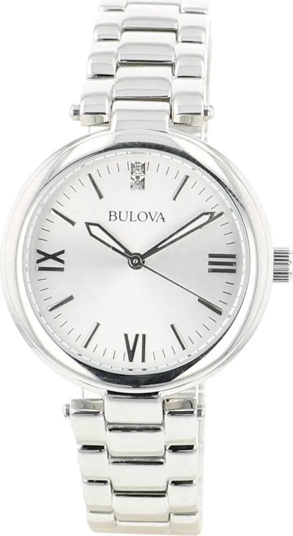 BULOVA Women's Classic Diamond Accent Bracelet Watch, 34mm | Nordstromrack | Nordstrom Rack