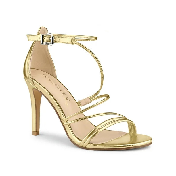 Allegra K Women's Evening Strappy Stiletto High Heels Sandals - Walmart.com | Walmart (US)