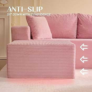 Afuson 107" Boneless Couch with Deep Seat, Modular Sectional Sofa, Cloud Sectional Couch for Livi... | Amazon (US)