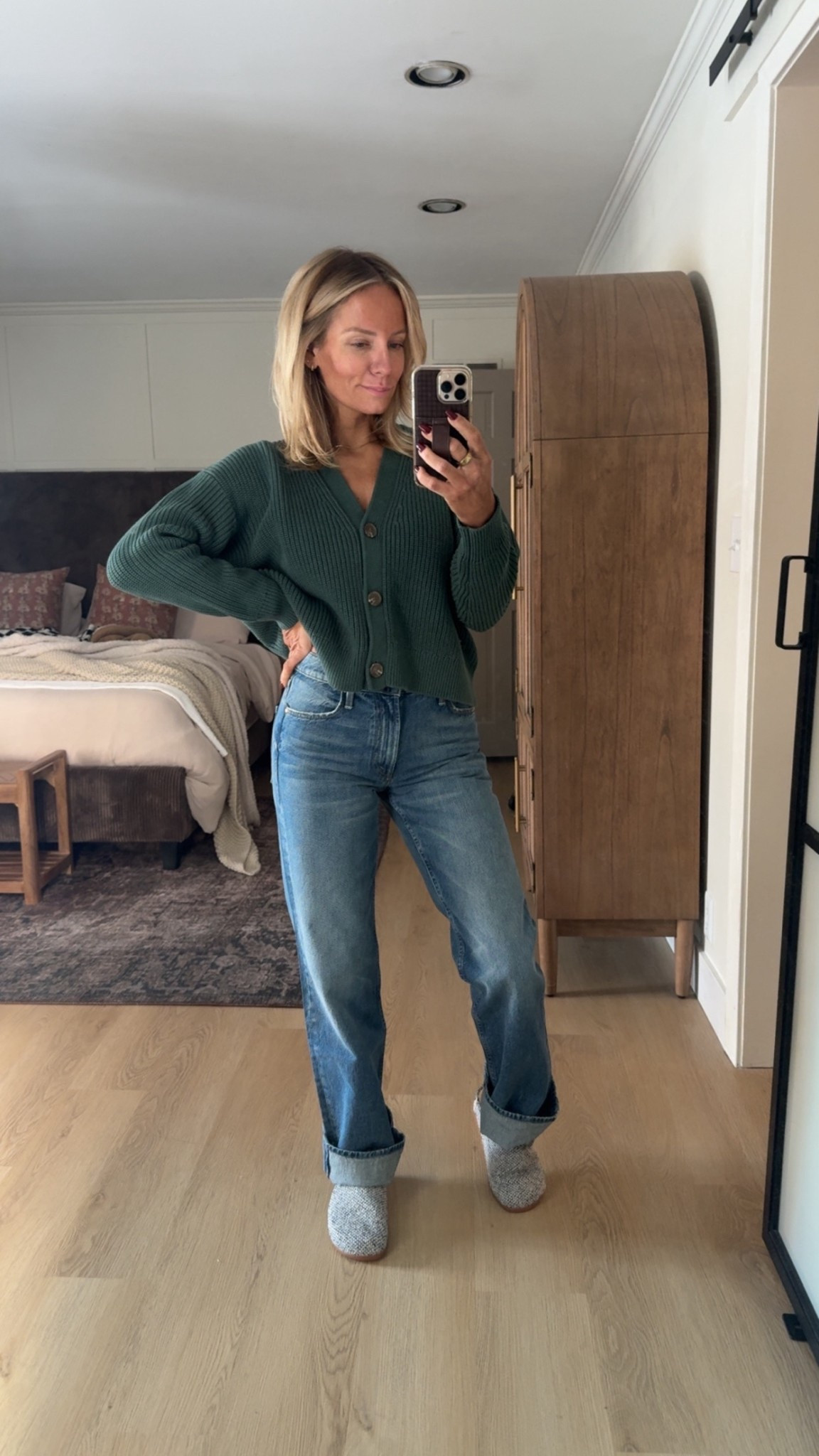 The color of this sweater is so pretty, I’m wearing a small. 
Denim: 26
Clogs: I wear an 8.5 typically and I always do an 8 in my @rothys!


#LTKootd #LTKSaleAlert #LTKOver40