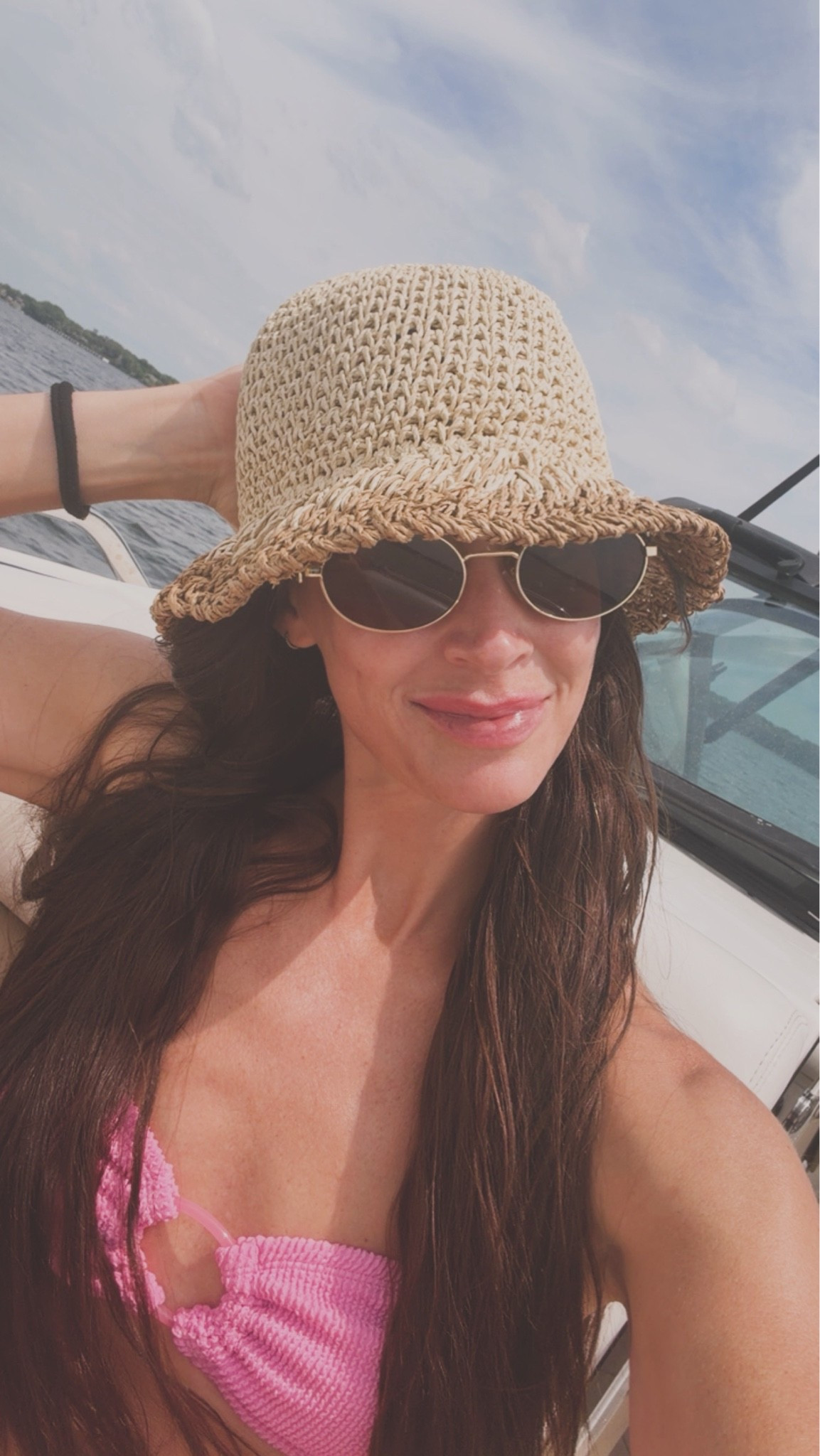 In love with my straw bucket hat! Adjustable to fit any size. Hat is super moldabe so great for travel

#LTKSeasonal #LTKootd #LTKSwim