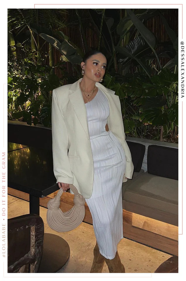 Miss Lola | Azelie Nude Double Knot Spaghetti Handbag | MISS LOLA