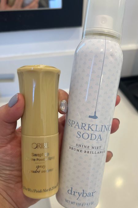 Power duo!!! The Oribe Swept Up Volume Powder gives my hair LIFE and makes it BIG while the Drybar Sparkling Soda makes my hair SHINE! Both together = the best combo! 

#LTKbeauty #LTKstyletip #LTKFind