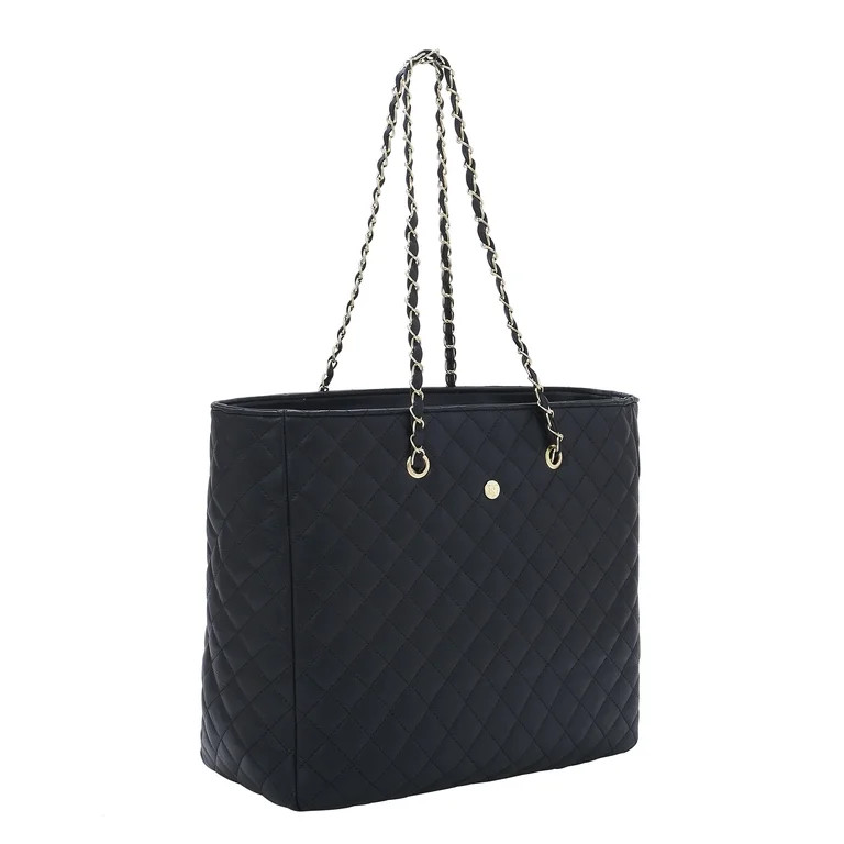 T.Sheep Quilted Tote Bag for Women PU Vegan Leather Chain Shoulder Handbags | Walmart (US)