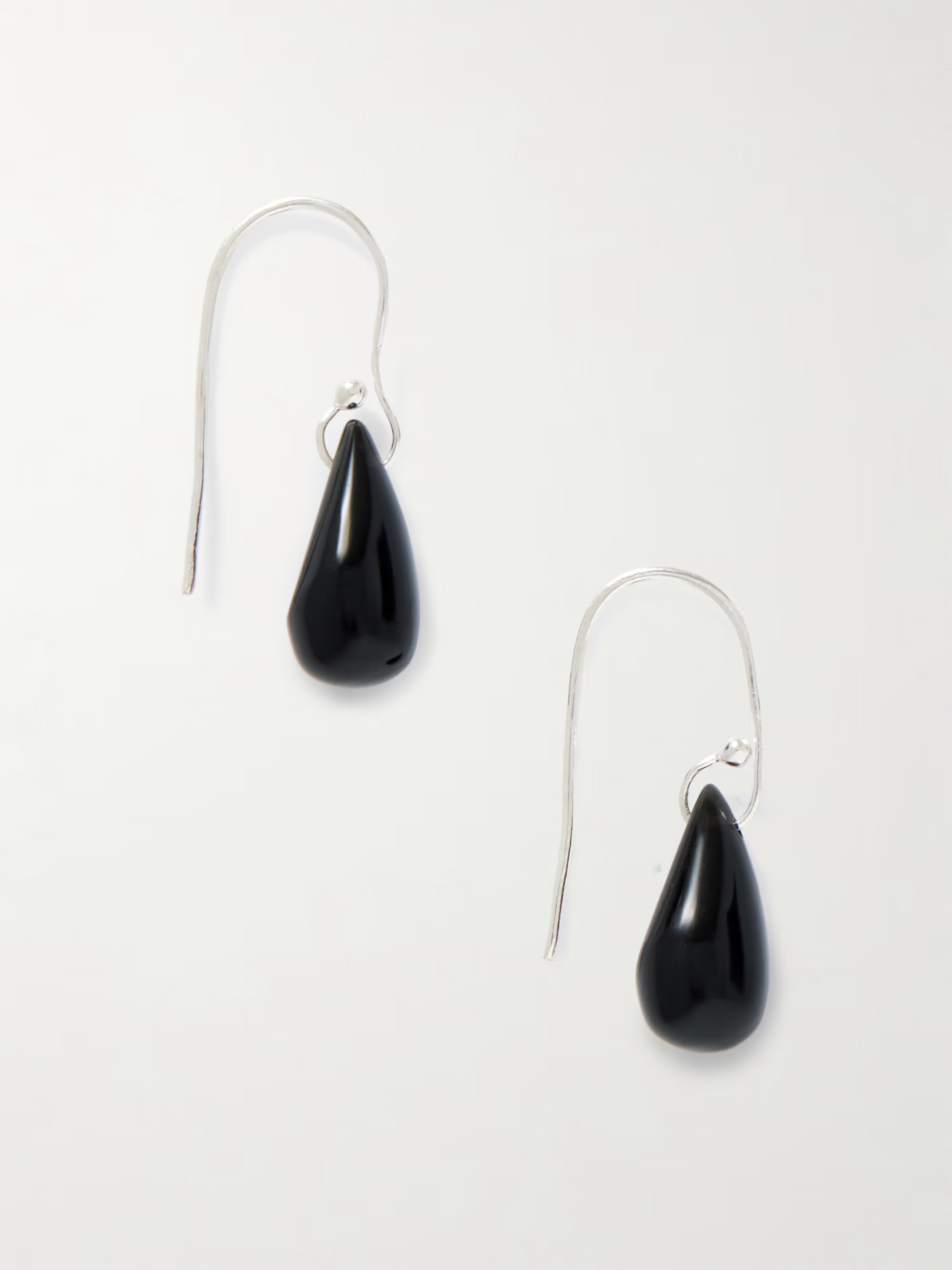 Droplet silver onyx earrings | NET-A-PORTER (UK & EU)
