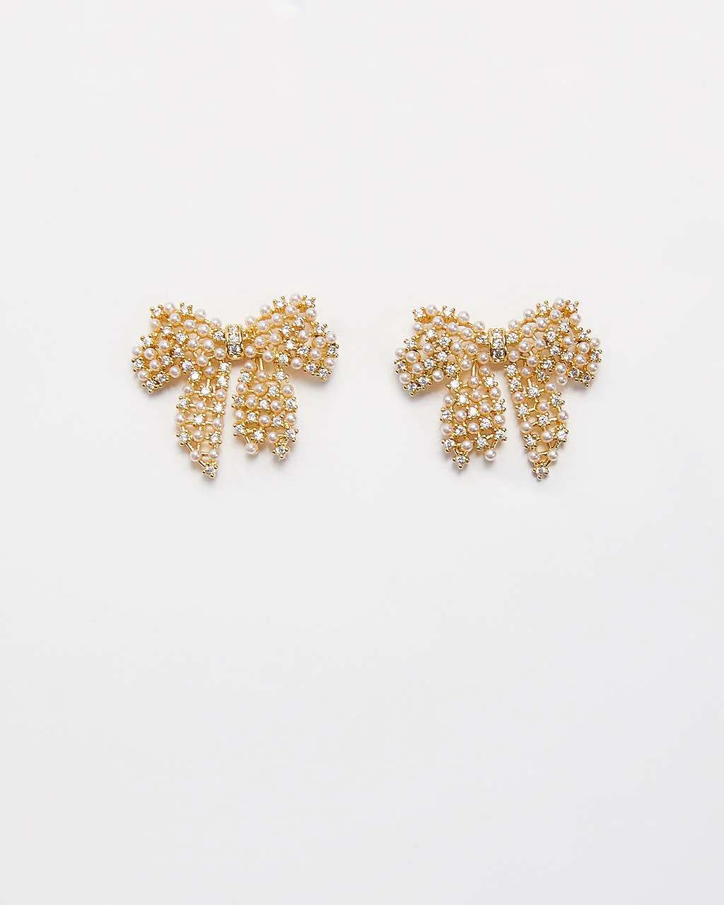 Crystal Couture Rhinestone Bow Earrings | VICI