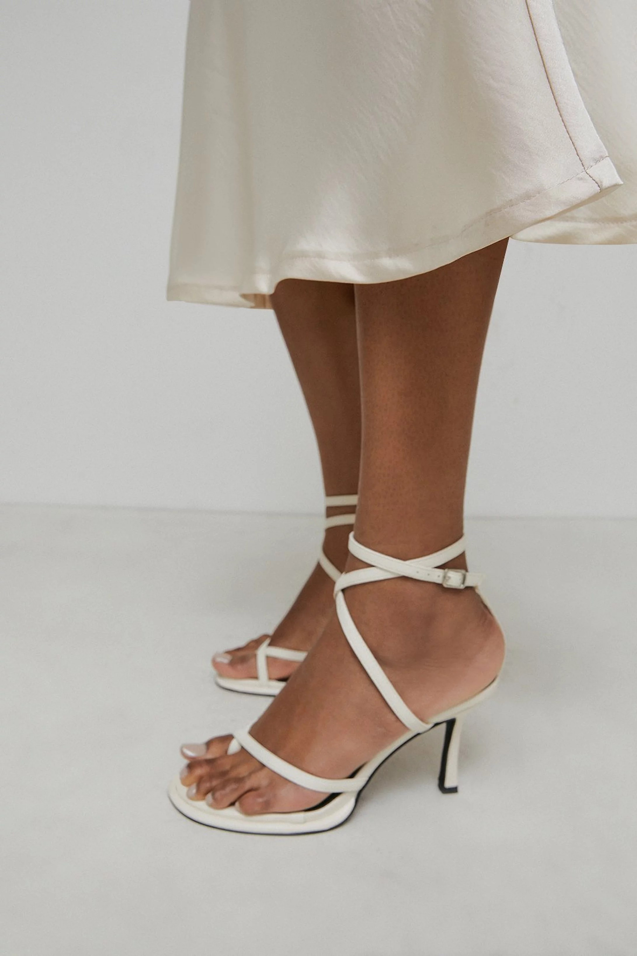 Round Toe Heeled Sandal | Warehouse UK & IE