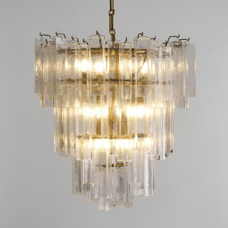 Revelry Glass Chandelier Light 28" | Crate & Barrel | Crate & Barrel
